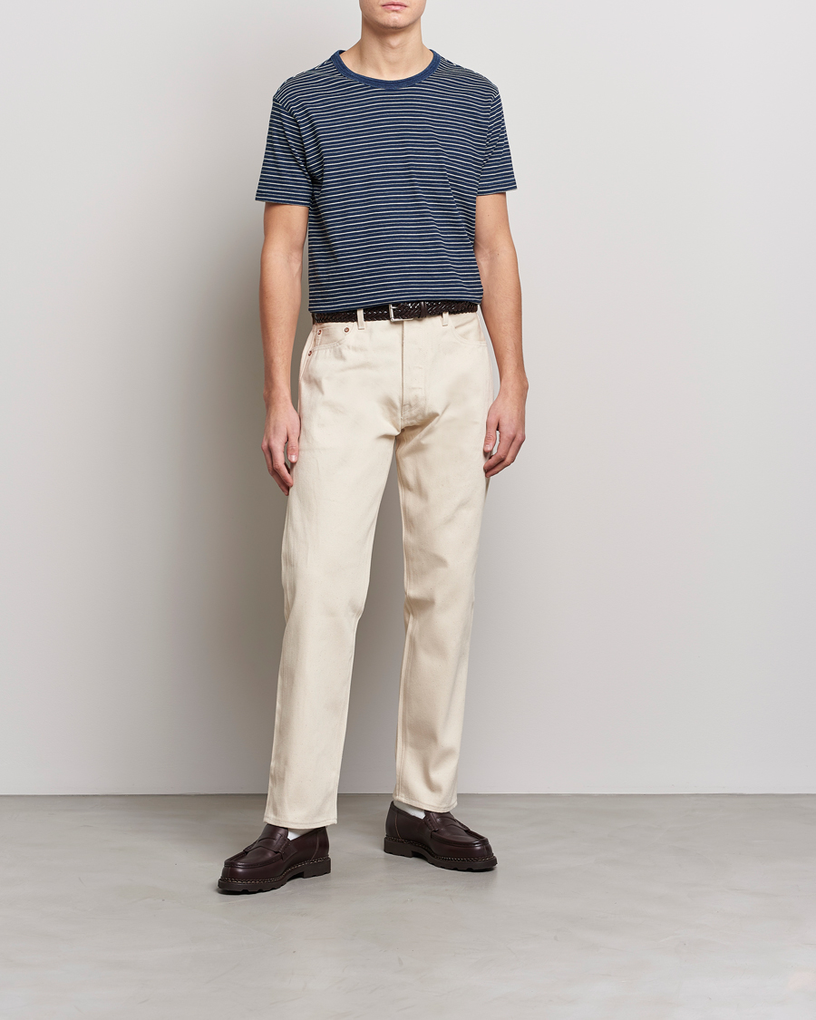 Mies | T-paidat | RRL | Washed Tee Black Indigo