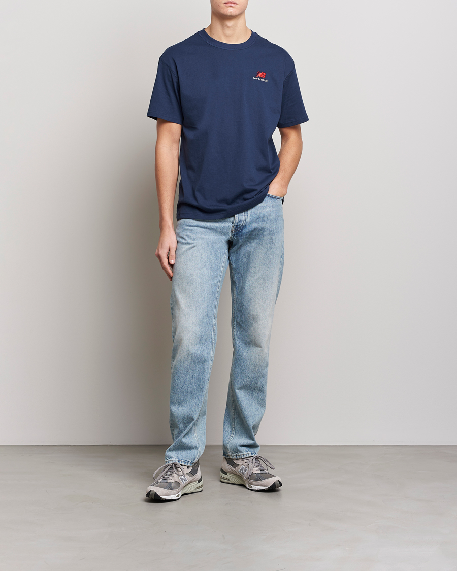 Mies | T-paidat | New Balance | Cotton T-Shirt Natural Indigo