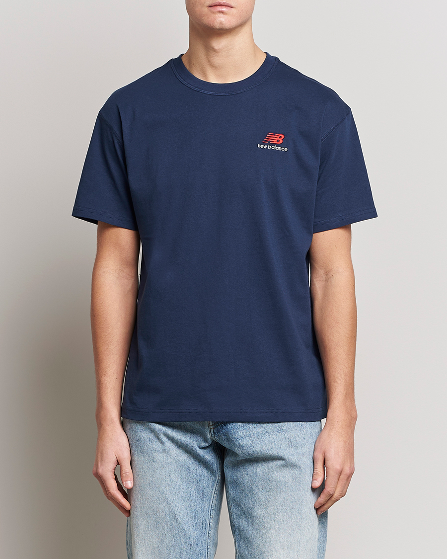 Mies | New Balance | New Balance | Cotton T-Shirt Natural Indigo