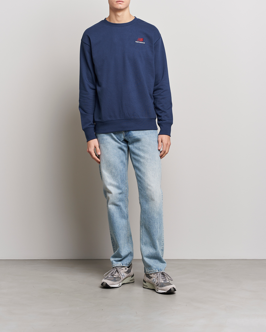 Mies | Puserot | New Balance | French Terry Sweatshirt Natural Indigo
