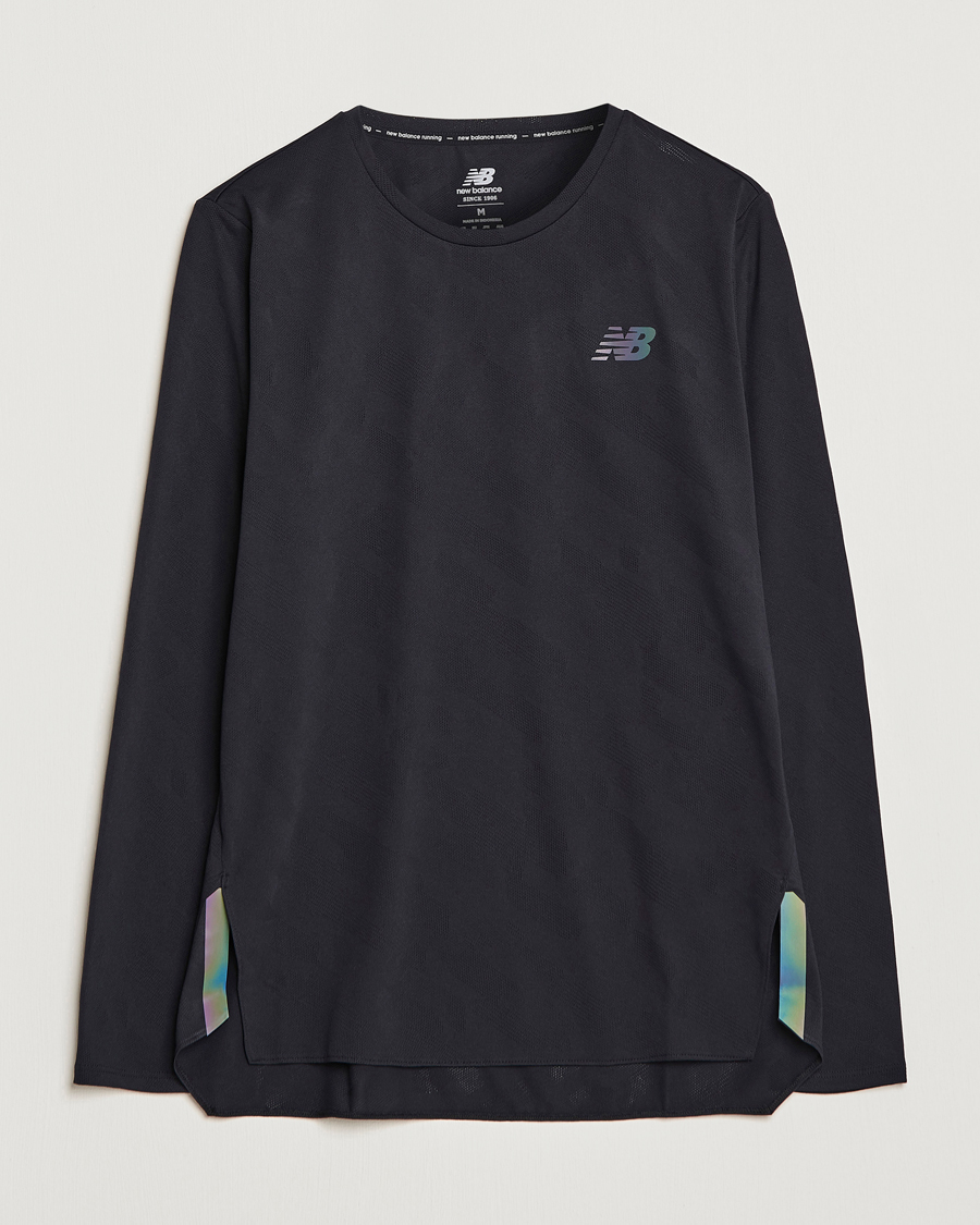 Mies | T-paidat | New Balance Running | Q Speed Jacquard Long Sleeve T-Shirt Black