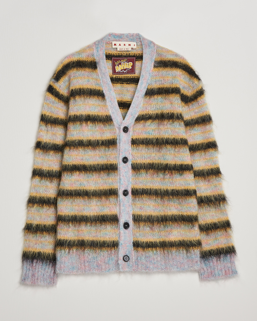 Mies | Puserot | Marni | Striped Mohair Cardigan Multicolor