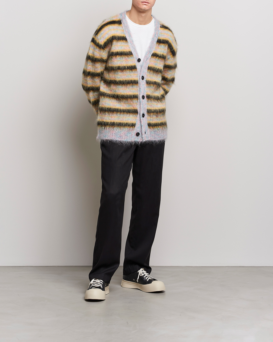 Mies | Puserot | Marni | Striped Mohair Cardigan Multicolor
