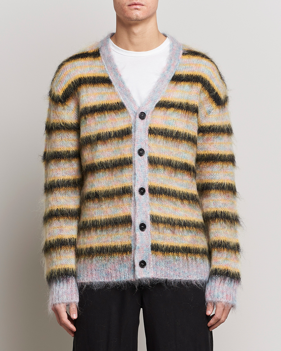 Mies | Puserot | Marni | Striped Mohair Cardigan Multicolor