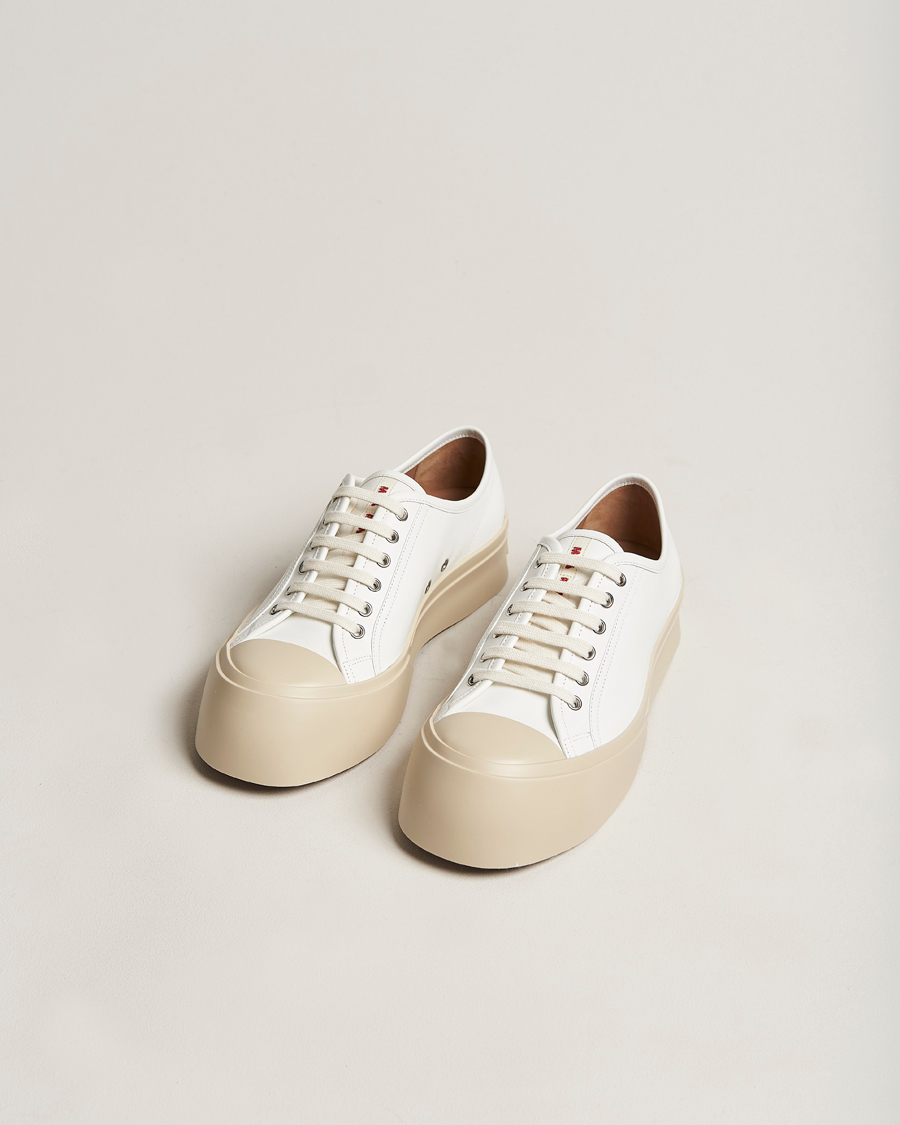 Mies |  | Marni | Pablo Lace Up Sneakers Lily White