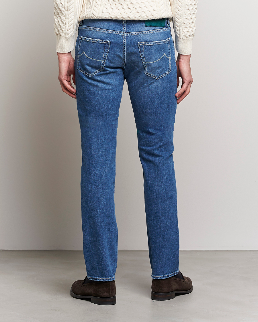 Mies | Farkut | Jacob Cohën | Nick Slim Fit Stretch Jeans Mid Light Blue