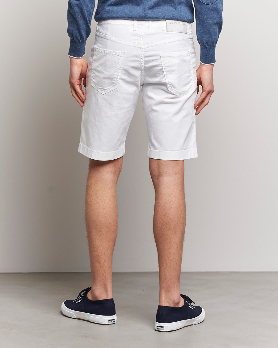 Mies | Shortsit | Jacob Cohën | Nicolas Cotton Twill Shorts White