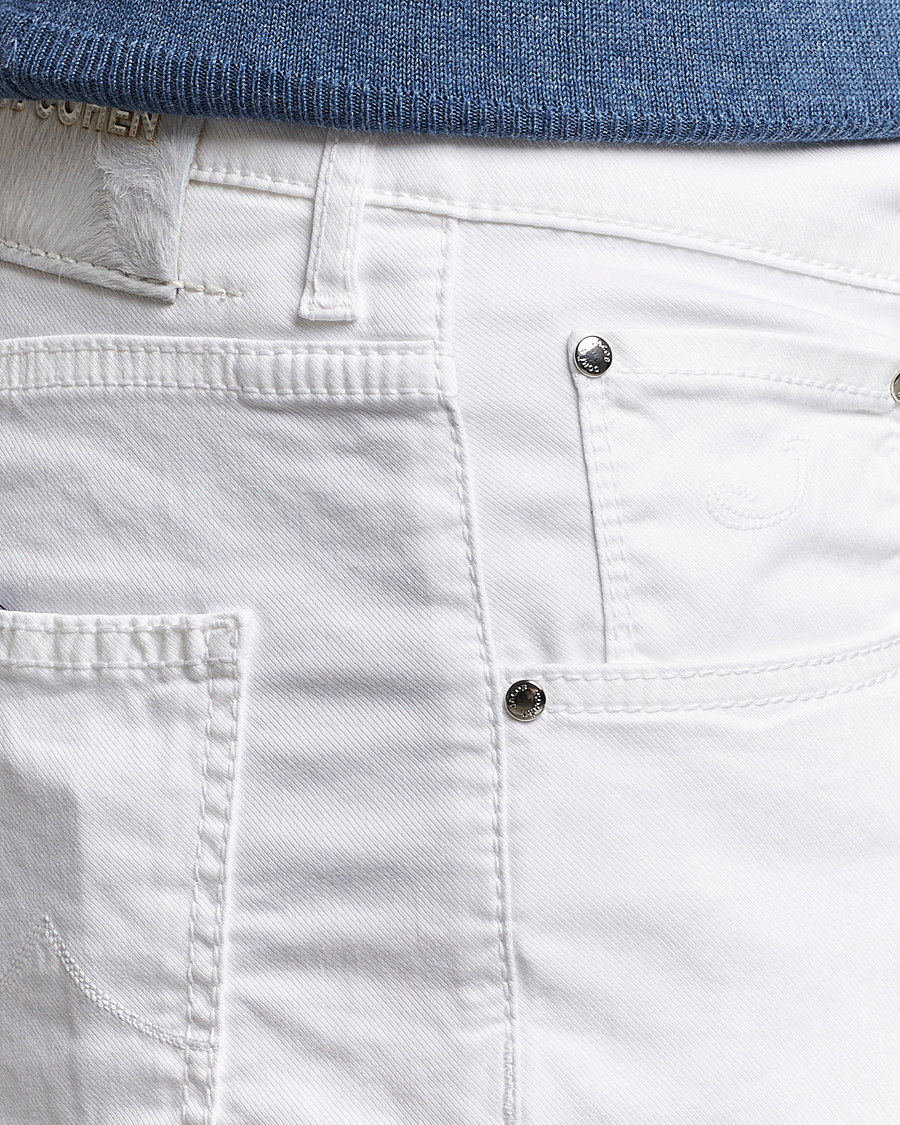 Mies | Shortsit | Jacob Cohën | Nicolas Cotton Twill Shorts White