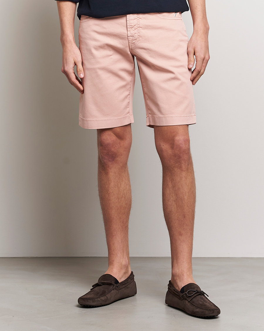 Mies |  | Jacob Cohën | Nicolas Cotton Twill Shorts Pink
