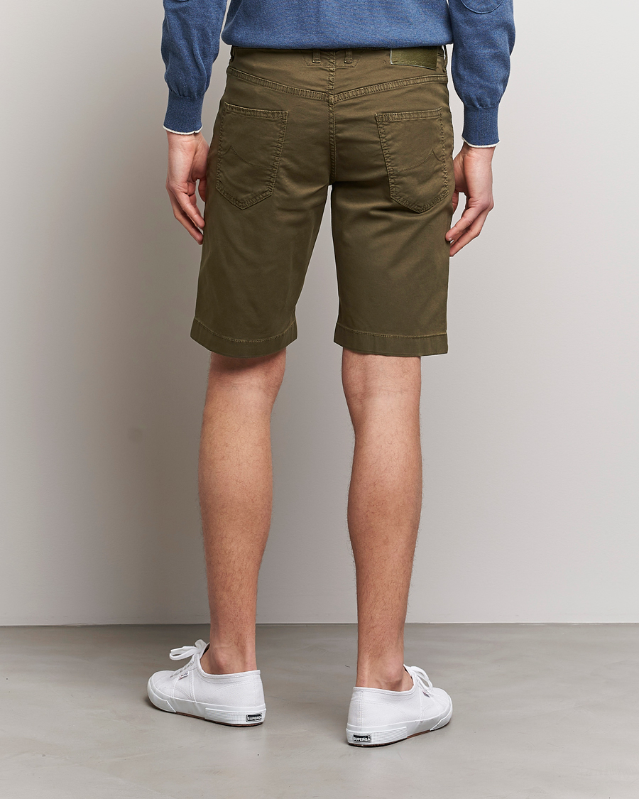 Mies | Shortsit | Jacob Cohën | Nicolas Cotton Twill Shorts Olive