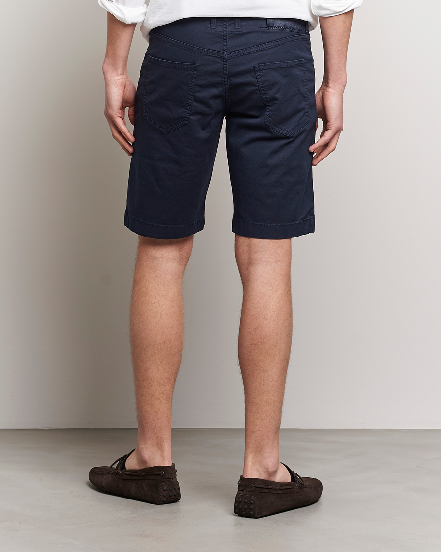 Mies | Shortsit | Jacob Cohën | Nicolas Cotton Twill Shorts Navy