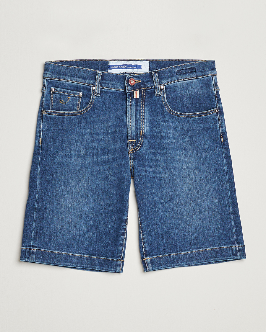 Mies | Shortsit | Jacob Cohën | Nicolas Jeans Shorts Mid Blue