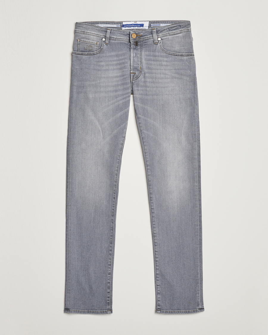 Mies | Farkut | Jacob Cohën | Nick Slim Fit Stretch Jeans Light Grey