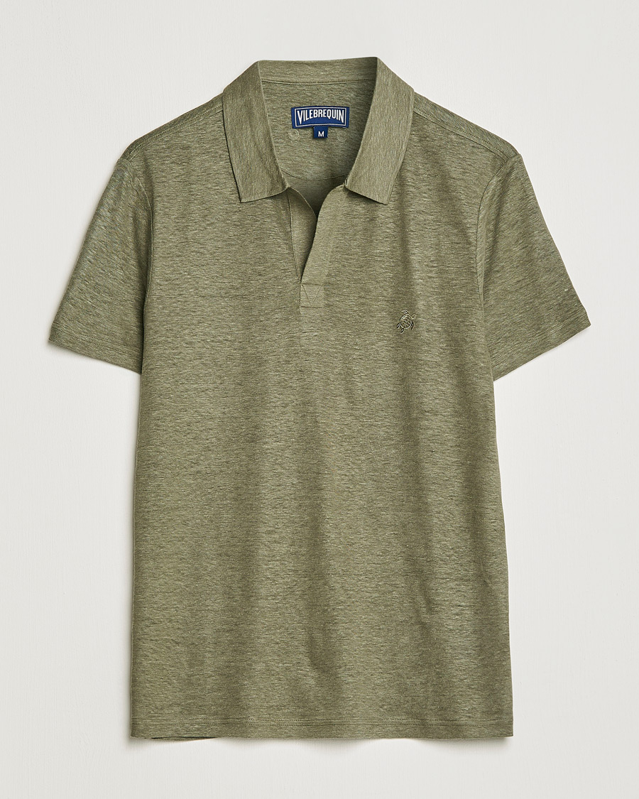Mies | Pikeet | Vilebrequin | Jersey Linen Polo Olivier