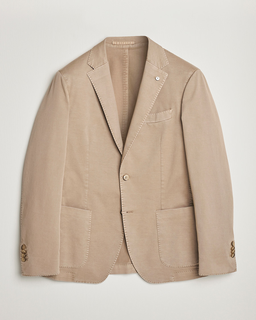 Mies | Pikkutakit | L.B.M. 1911 | Jack Regular Fit Cotton Stretch Blazer Taupe