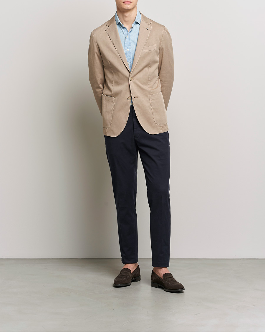 Mies | Pikkutakit | L.B.M. 1911 | Jack Regular Fit Cotton Stretch Blazer Taupe