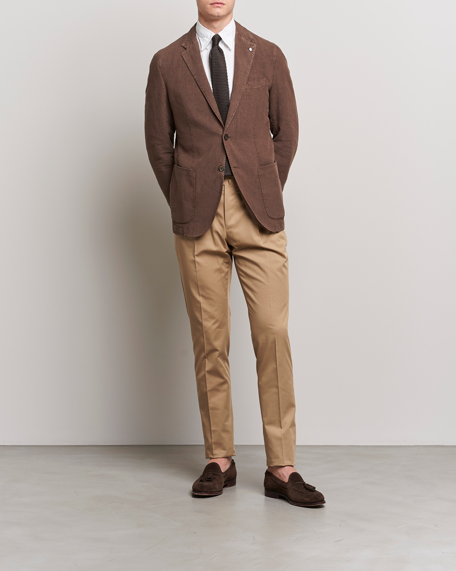 Mies | Pikkutakit | L.B.M. 1911 | Jack Regular Fit Linen Blazer Brown