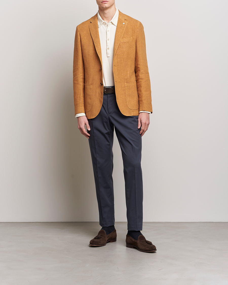 Mies | Pikkutakit | L.B.M. 1911 | Jack Regular Fit Linen Blazer Camel