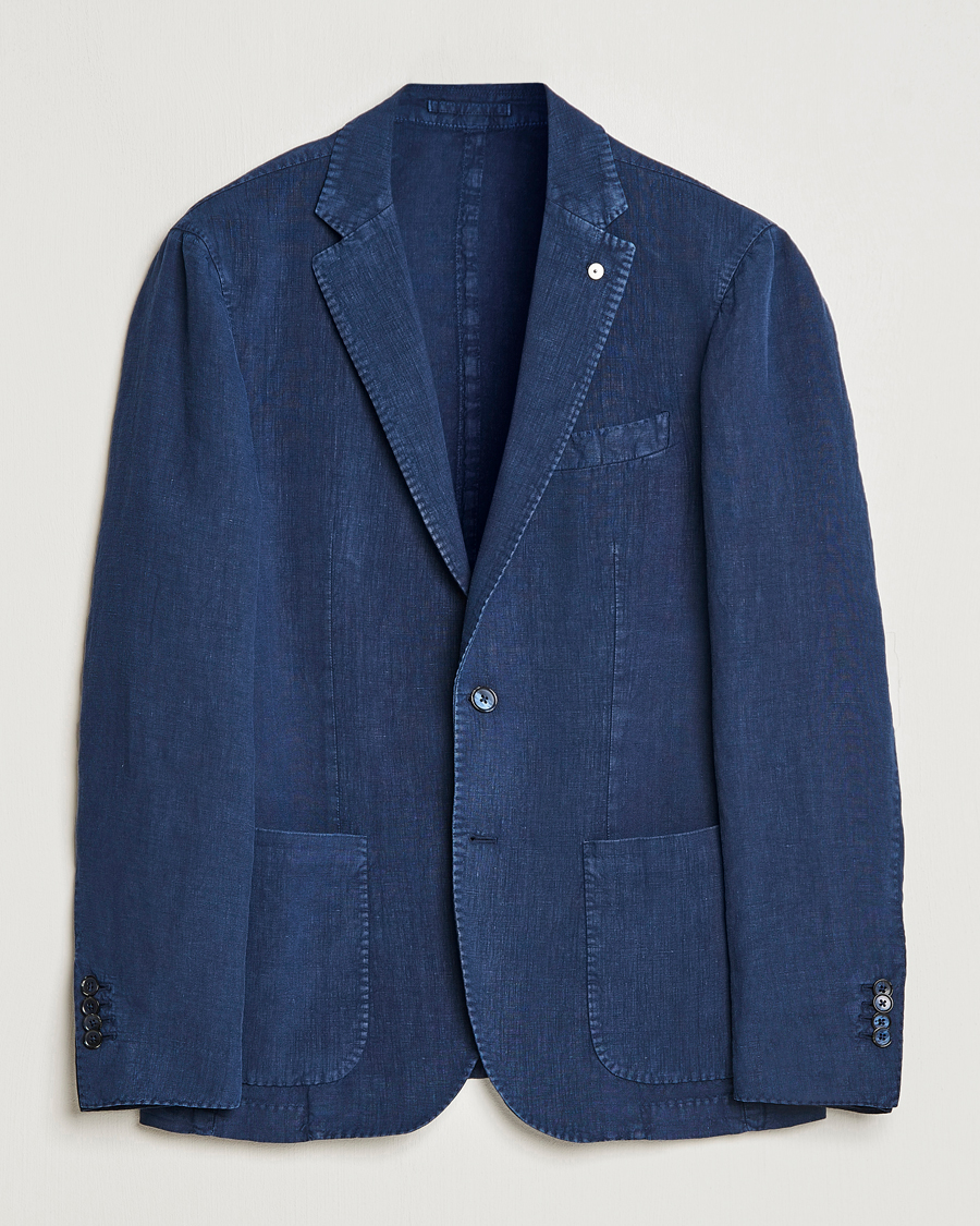 Mies | Pikkutakit | L.B.M. 1911 | Jack Regular Fit Linen Blazer Navy