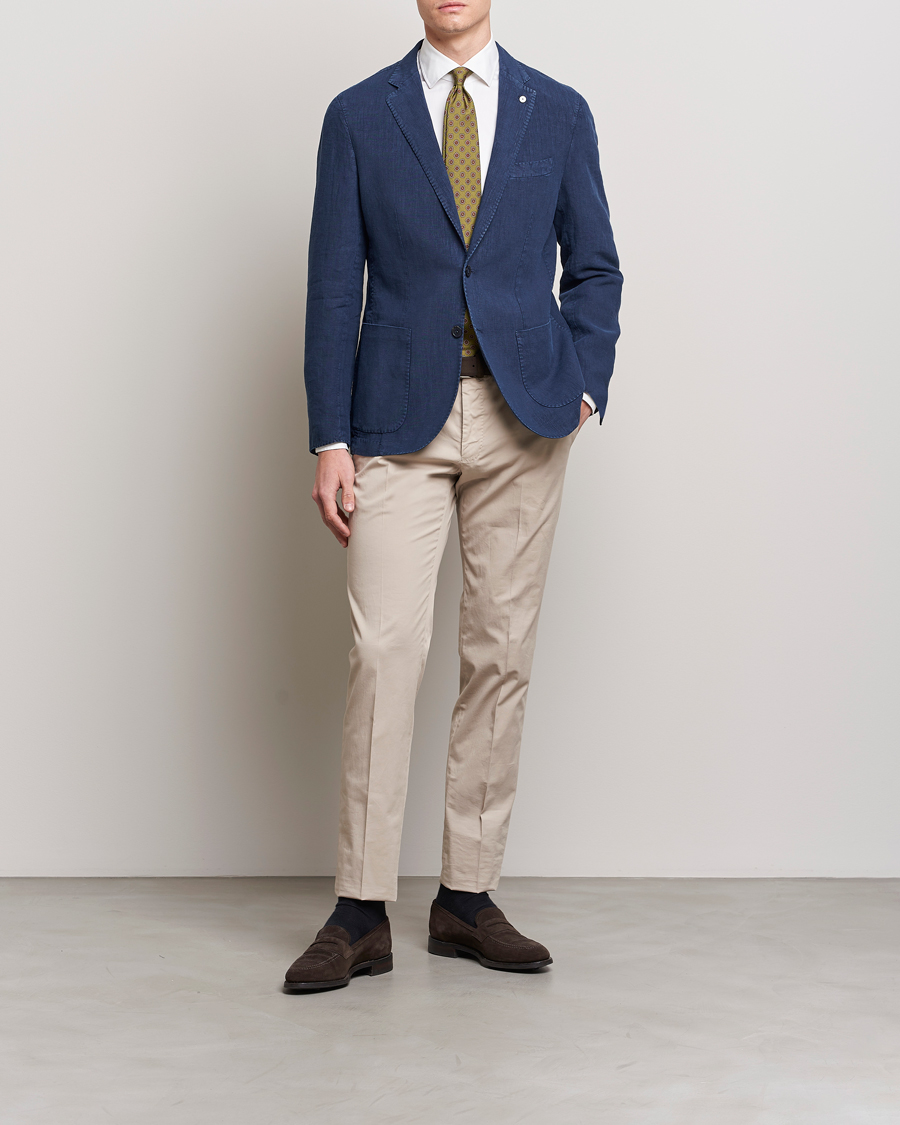 Mies | Pikkutakit | L.B.M. 1911 | Jack Regular Fit Linen Blazer Navy