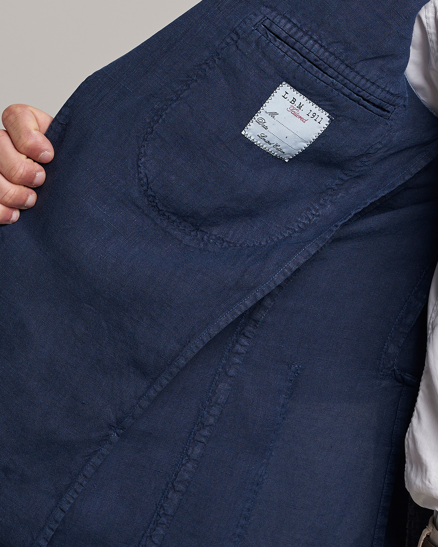 Mies | Pikkutakit | L.B.M. 1911 | Jack Regular Fit Linen Blazer Navy