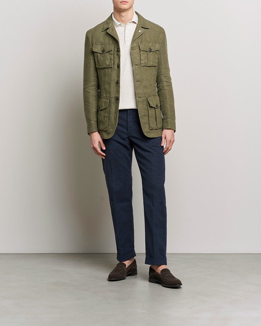 Mies | Pikkutakit | L.B.M. 1911 | Linen Safari Jacket Olive