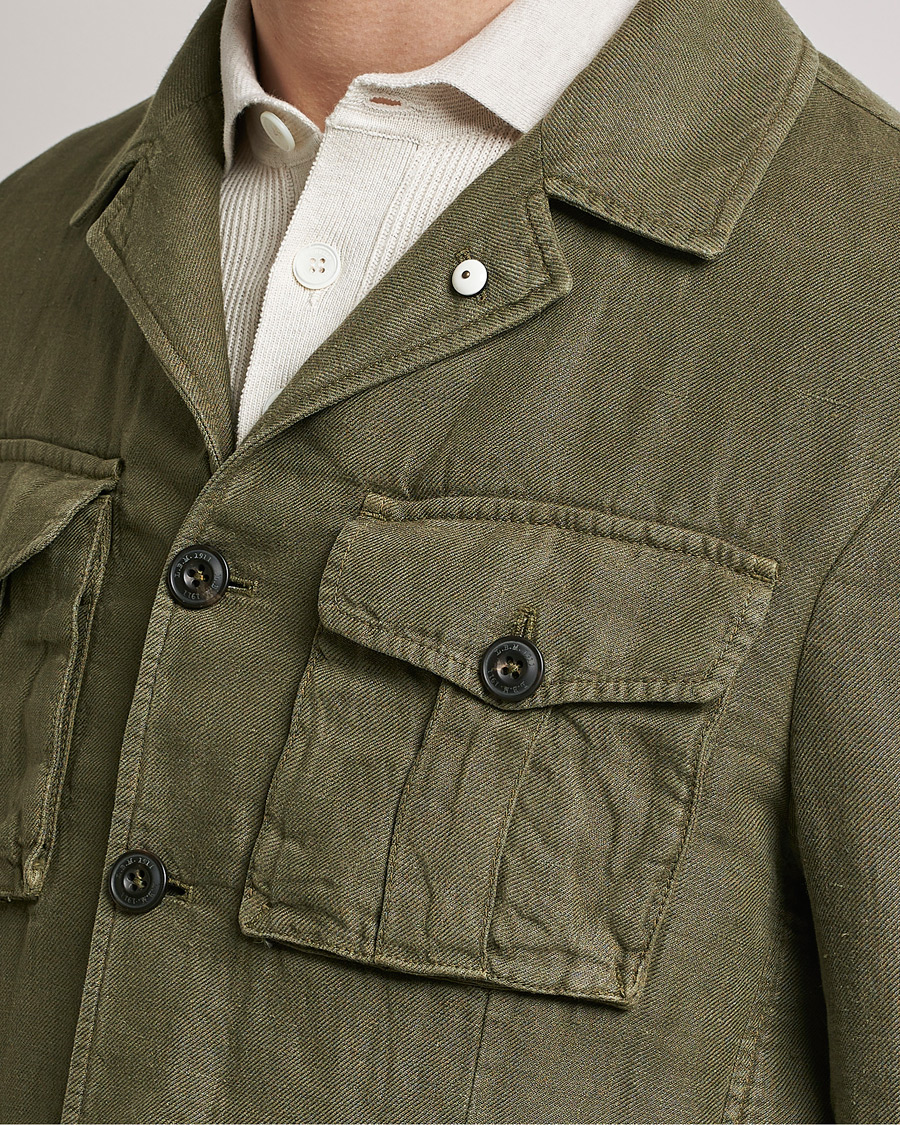 Mies | Pikkutakit | L.B.M. 1911 | Linen Safari Jacket Olive