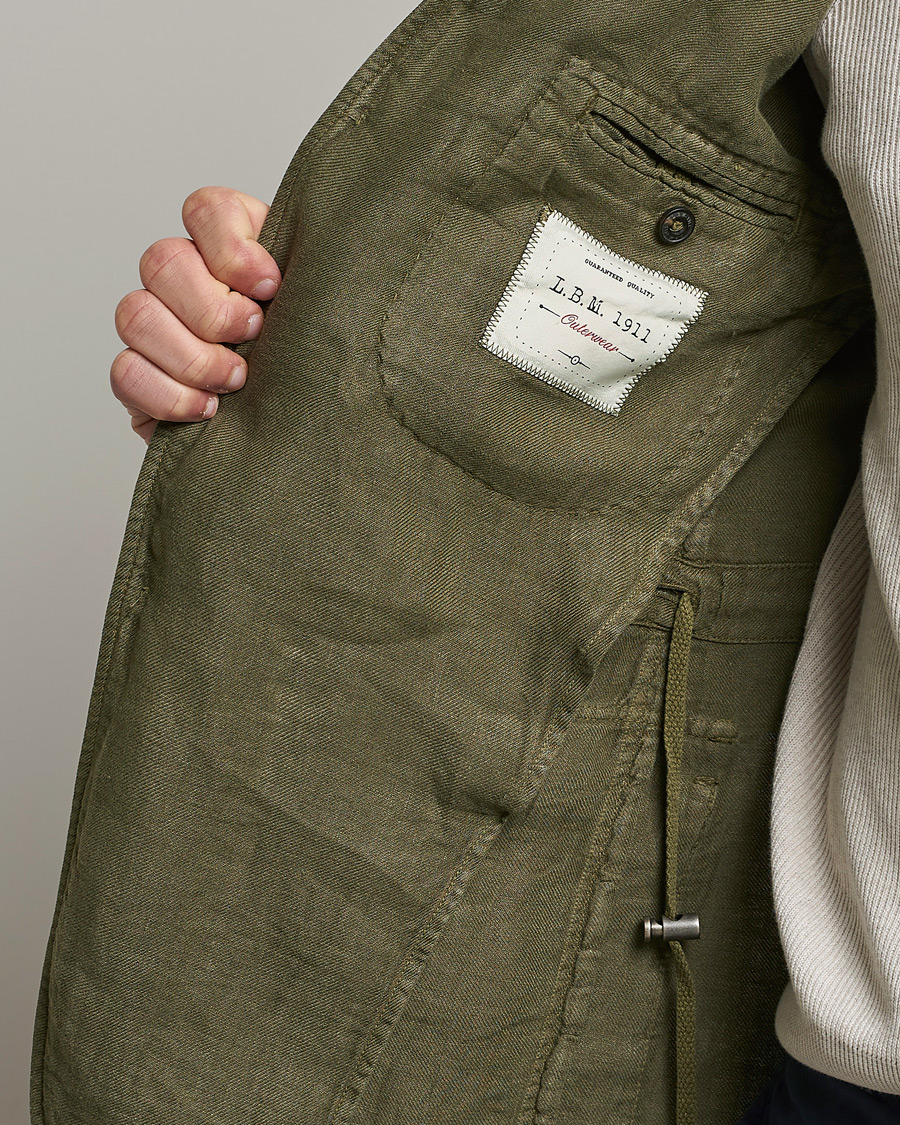 Mies | Pikkutakit | L.B.M. 1911 | Linen Safari Jacket Olive