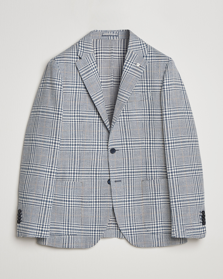 Mies | Pikkutakit | L.B.M. 1911 | Jack Regular Fit Houndstooth Checked Blazer Blue