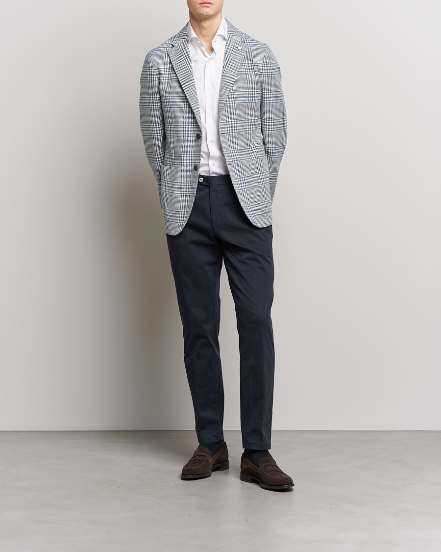 Mies | Pikkutakit | L.B.M. 1911 | Jack Regular Fit Houndstooth Checked Blazer Blue