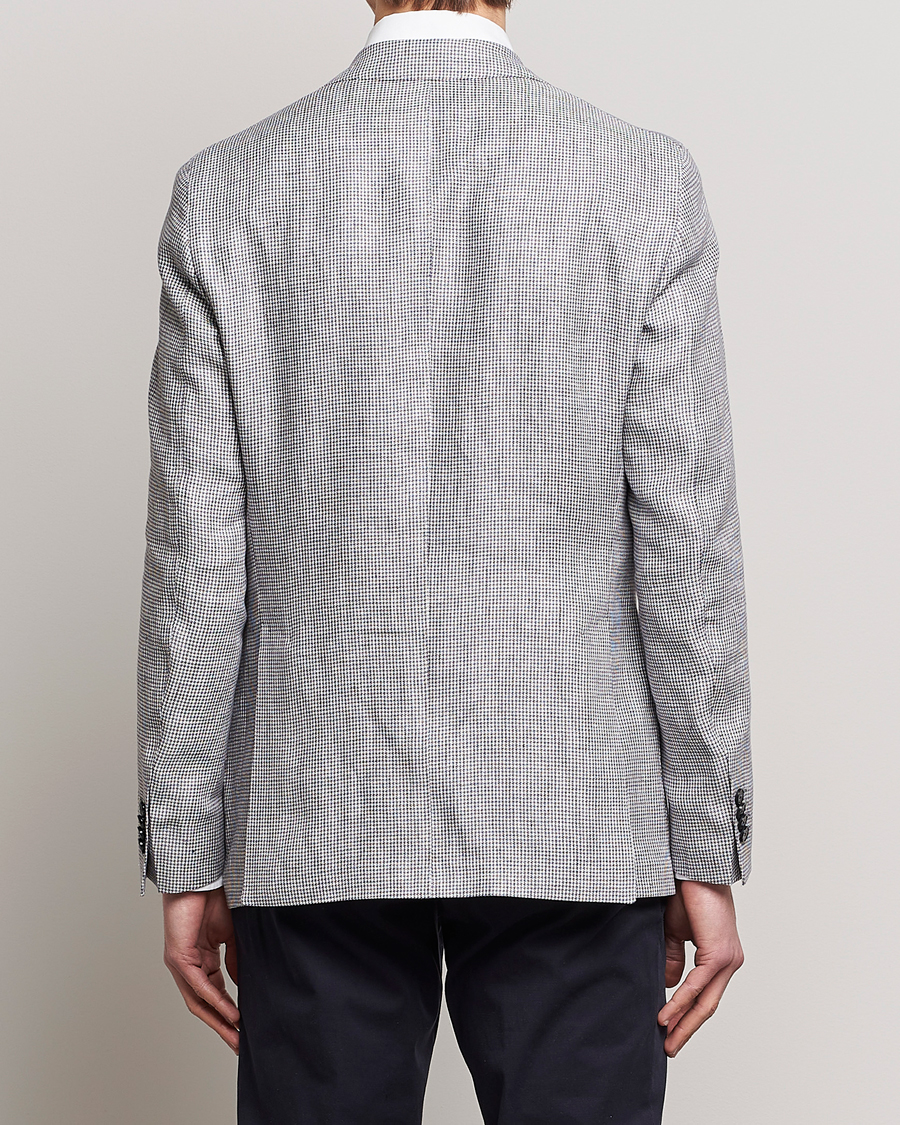 Mies | Pikkutakit | L.B.M. 1911 | Jack Regular Fit Houndstooth Linen Blazer Grey
