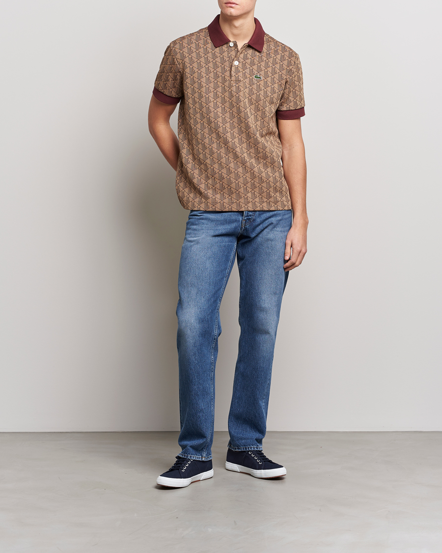 Mies | Pikeet | Lacoste | Classic Fit Monogram Polo Viennese/Expresso