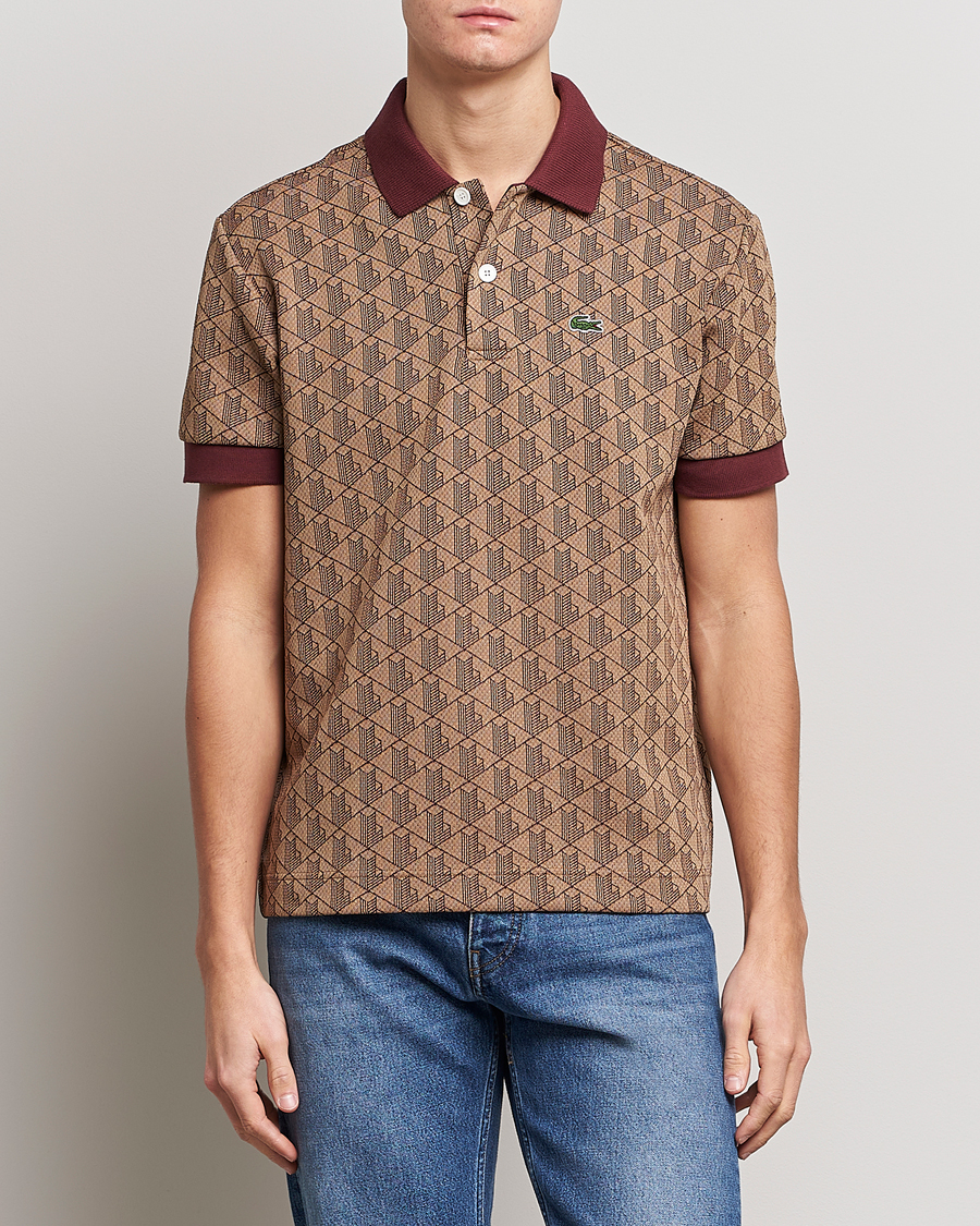 Mies |  | Lacoste | Classic Fit Monogram Polo Viennese/Expresso