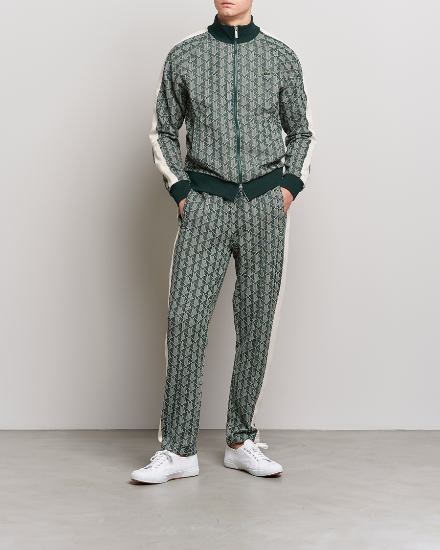 Mies | Housut | Lacoste | Monogram Trackpant Green/Wood Shaving