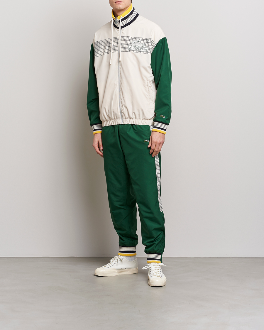 Mies | Housut | Lacoste | Héritage Striped Trackpants Green/Lapland