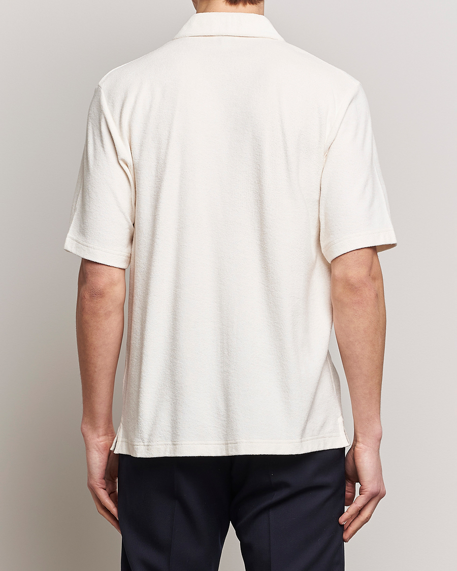Mies | Kauluspaidat | Sunspel | Towelling Camp Collar Shirt Archive White