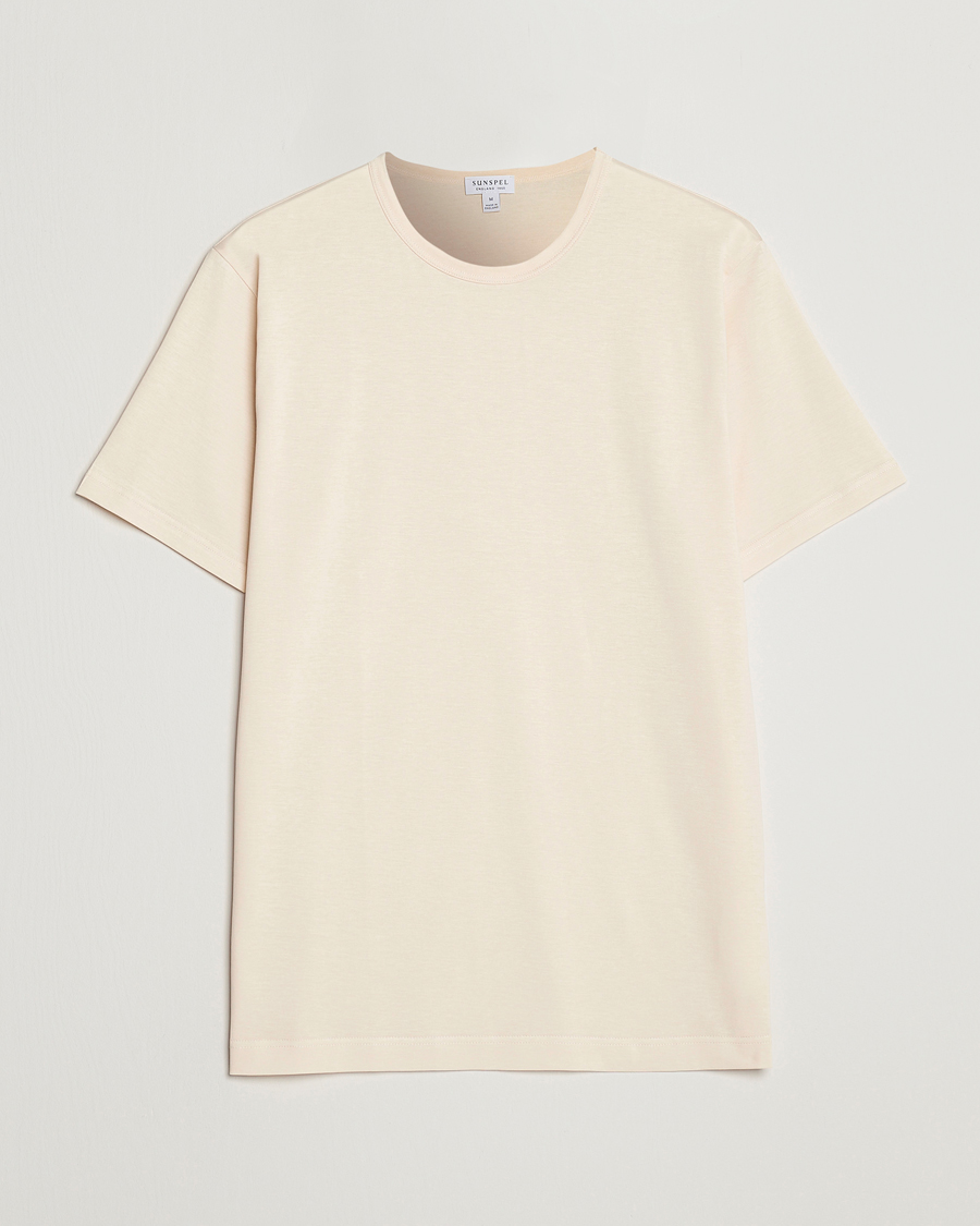 Mies | T-paidat | Sunspel | Crew Neck Cotton Tee Undyed