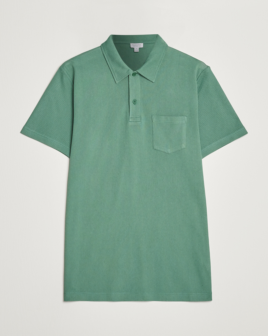 Mies | Pikeet | Sunspel | Riviera Polo Shirt Thyme
