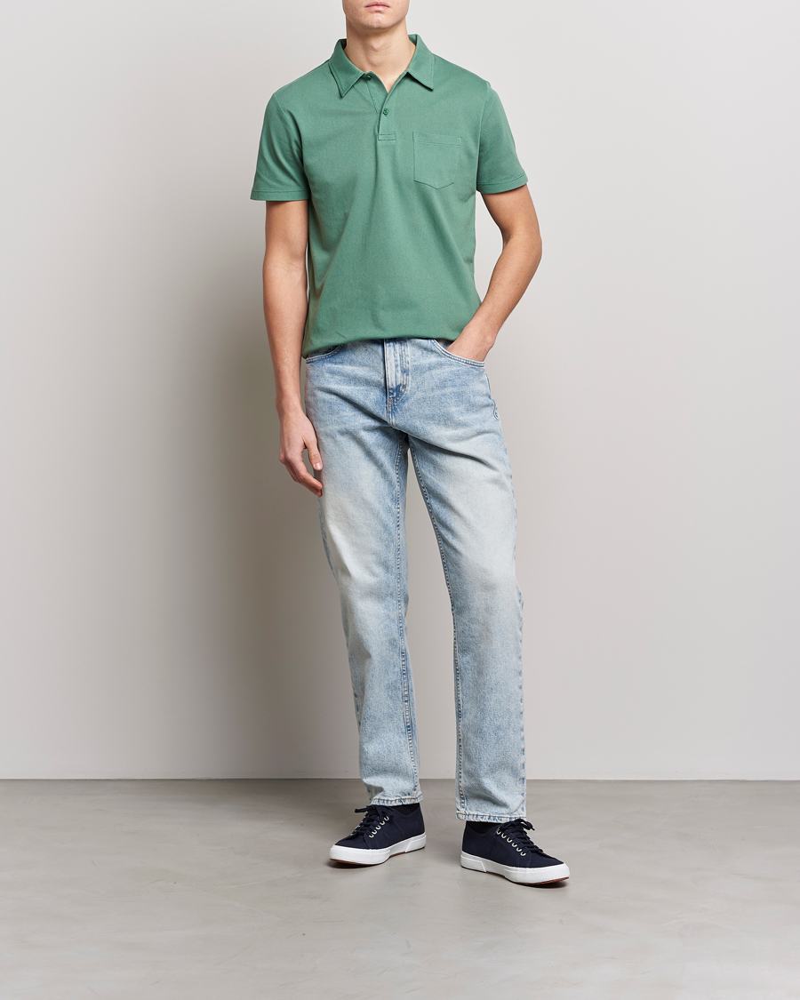 Mies | Pikeet | Sunspel | Riviera Polo Shirt Thyme