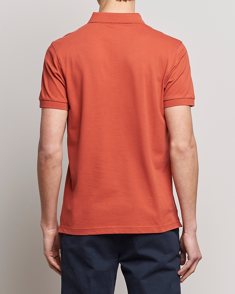 Mies | Pikeet | Sunspel | Short Sleeve Pique Polo Burnt Sienna