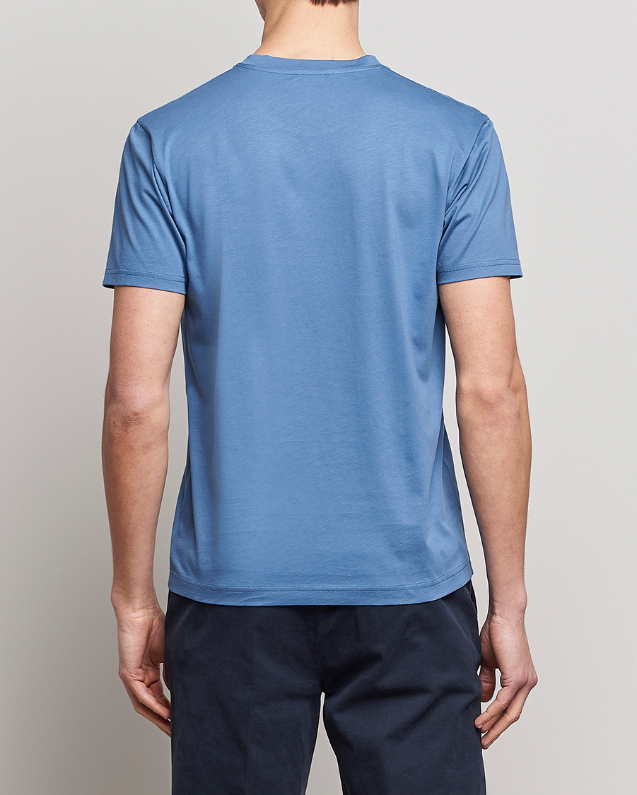 Mies | T-paidat | Sunspel | Riviera Pocket Crew Neck T-Shirt Blue Stone