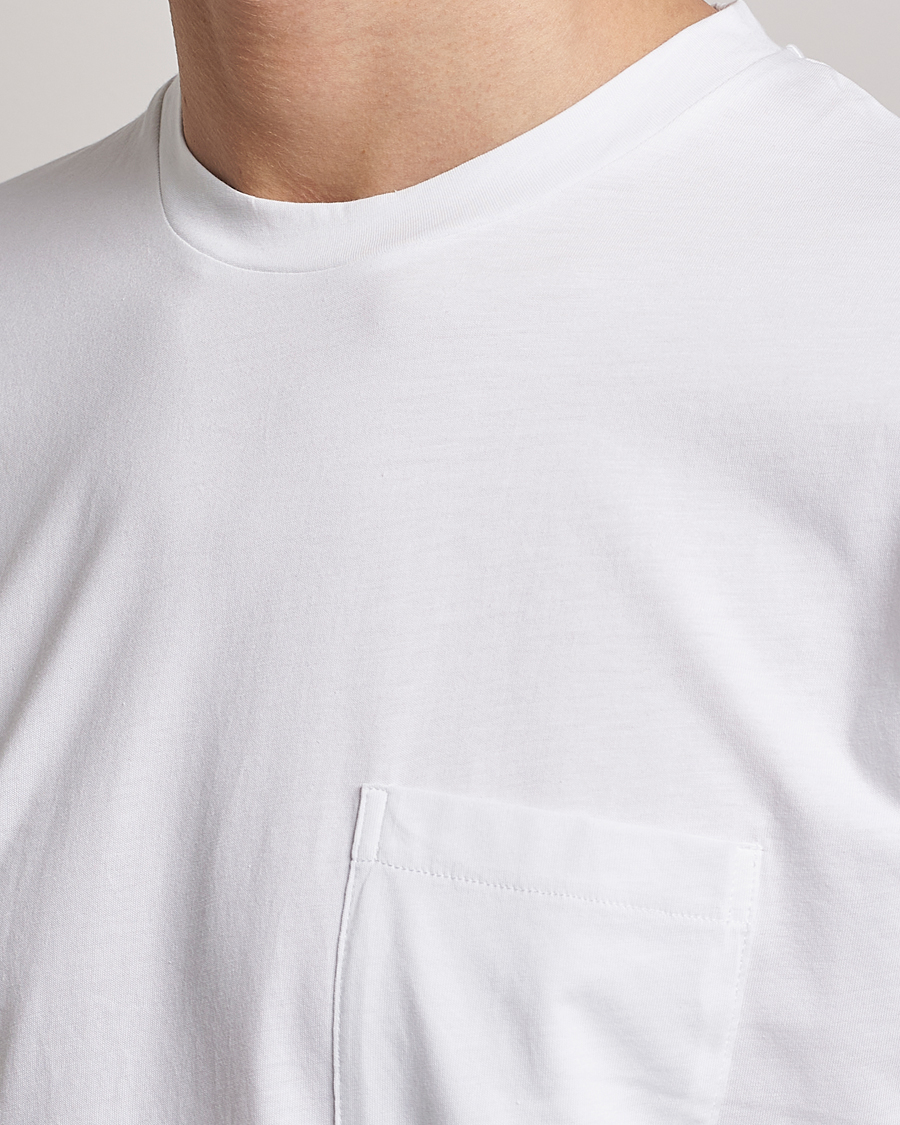 Mies | T-paidat | Sunspel | Riviera Pocket Crew Neck T-Shirt White
