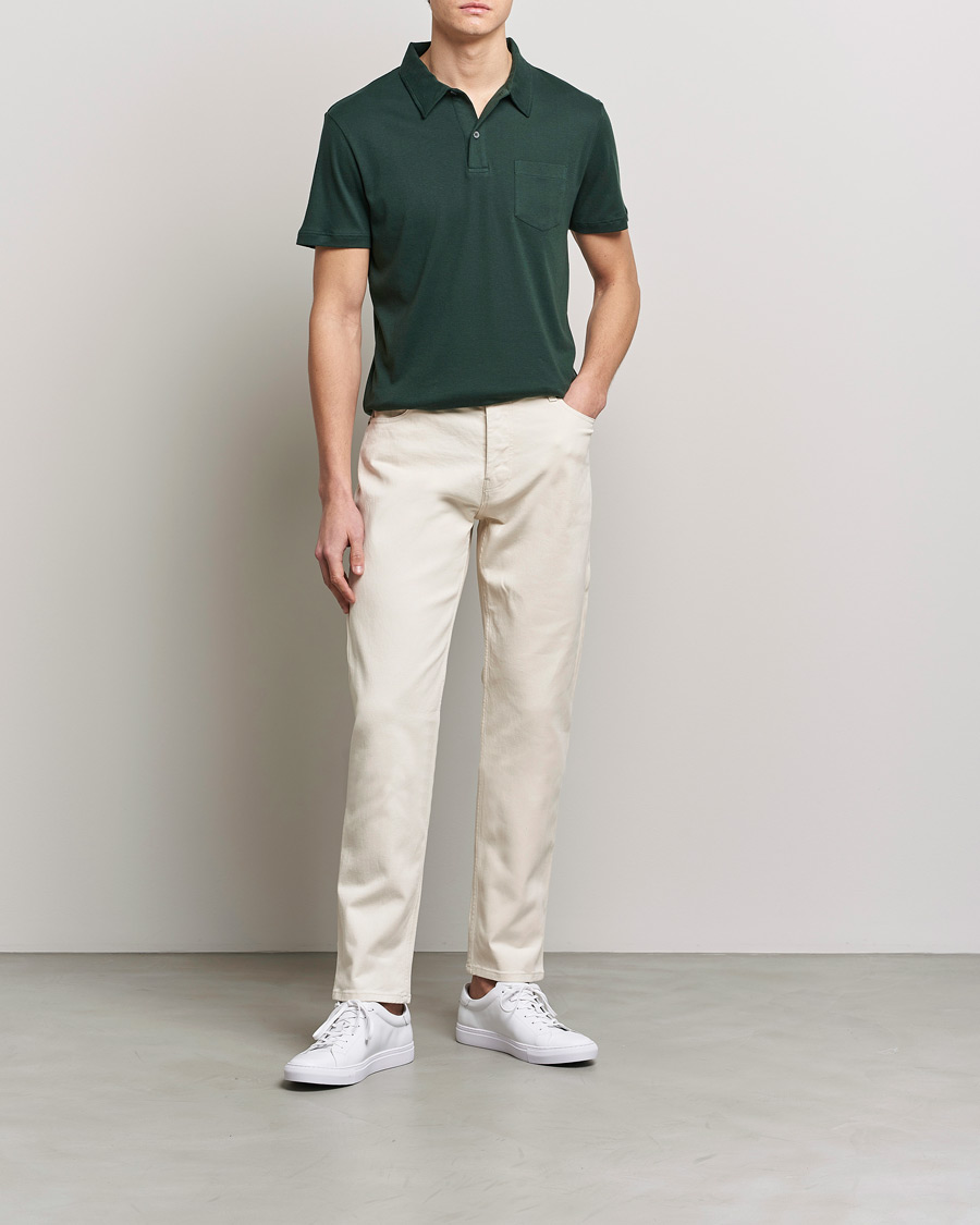 Mies | Pikeet | Sunspel | Sea Island Jersey Riviera Polo Seaweed