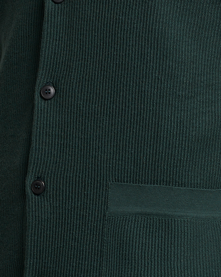 Mies | Puserot | Sunspel | Knitted Cotton Jacket Seaweed