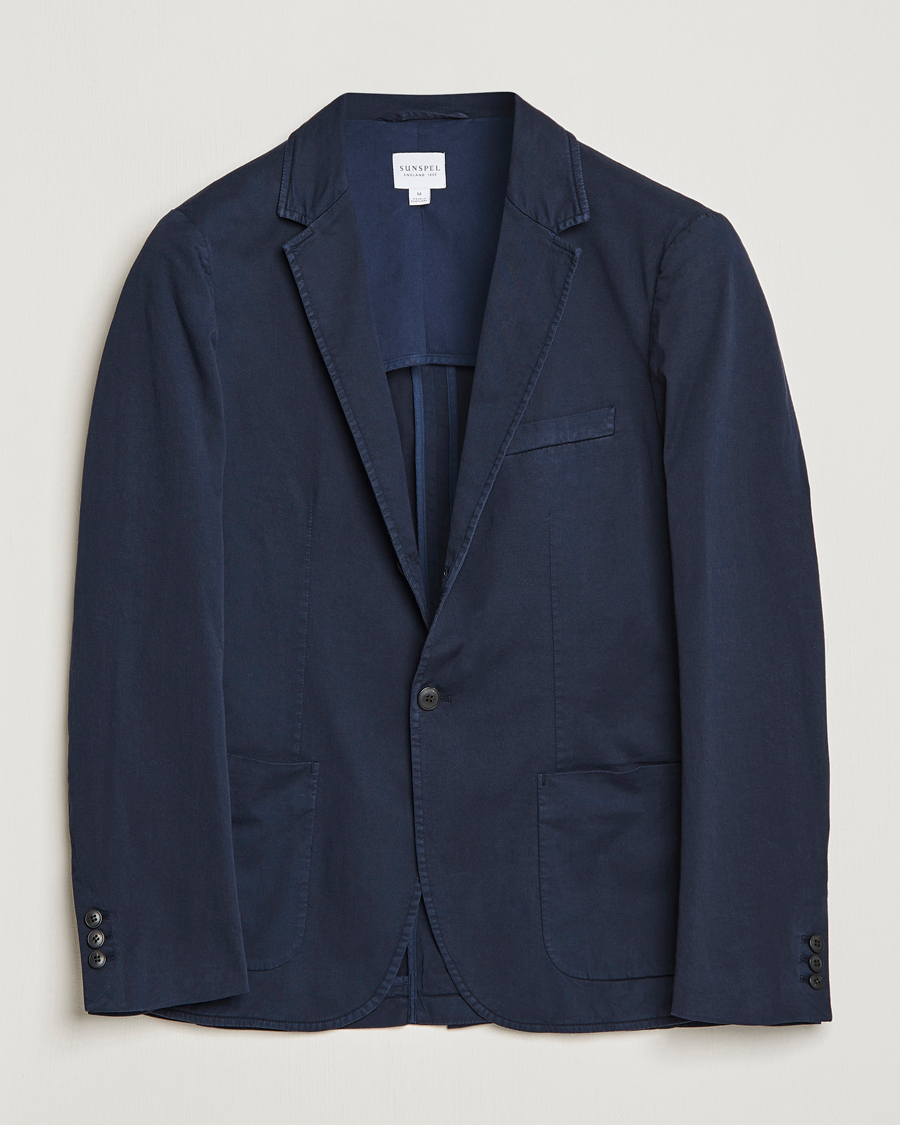 Mies | Pikkutakit | Sunspel | Cotton Stretch Jacket Navy