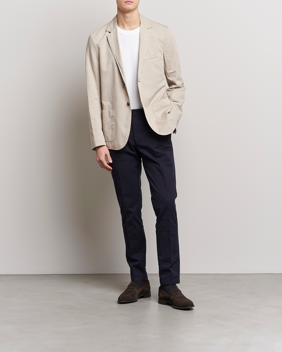 Mies | Pikkutakit | Sunspel | Unconstructed Cotton/Linen Blazer Light Sand