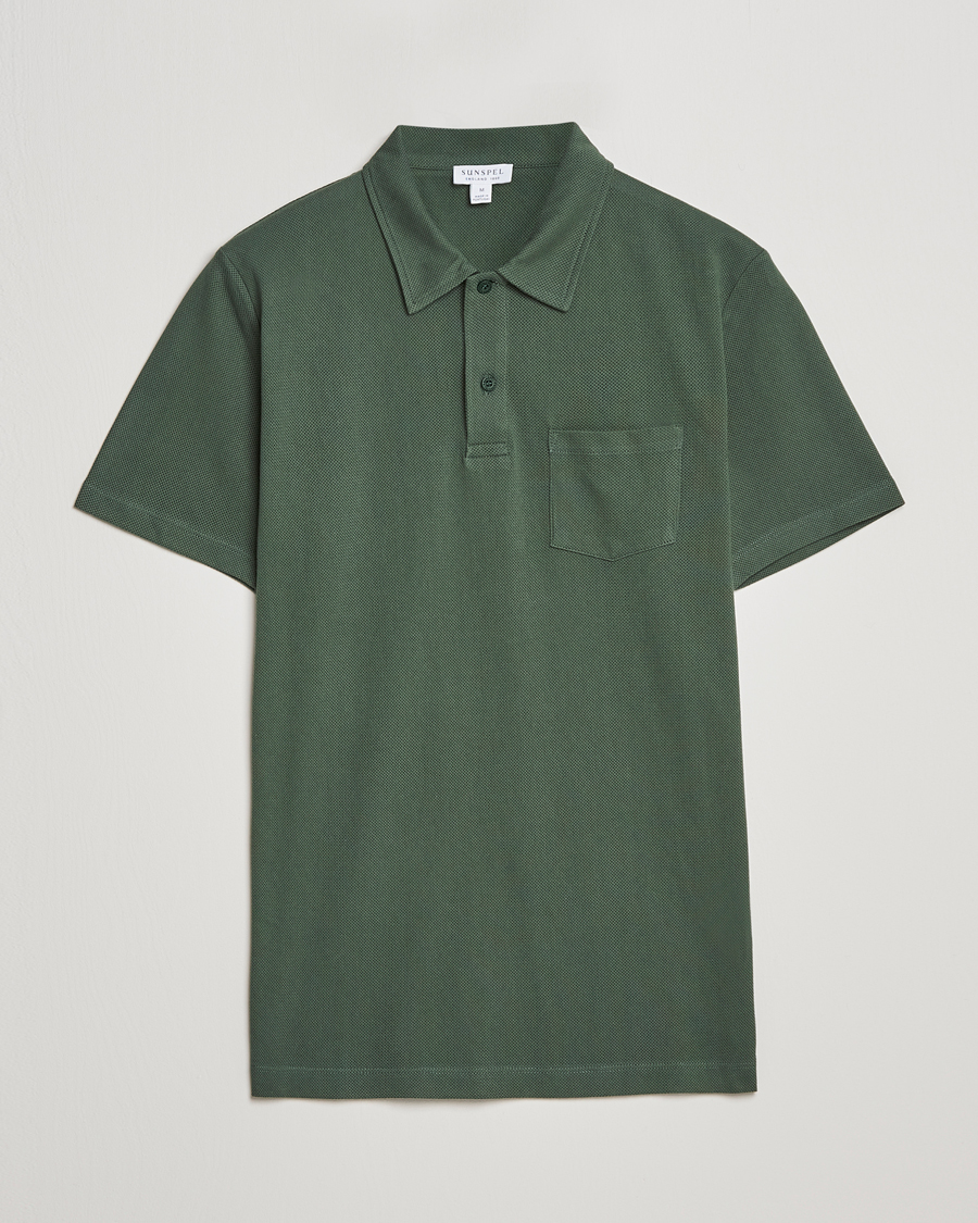 Mies | Pikeet | Sunspel | Riviera Polo Shirt Dark Green