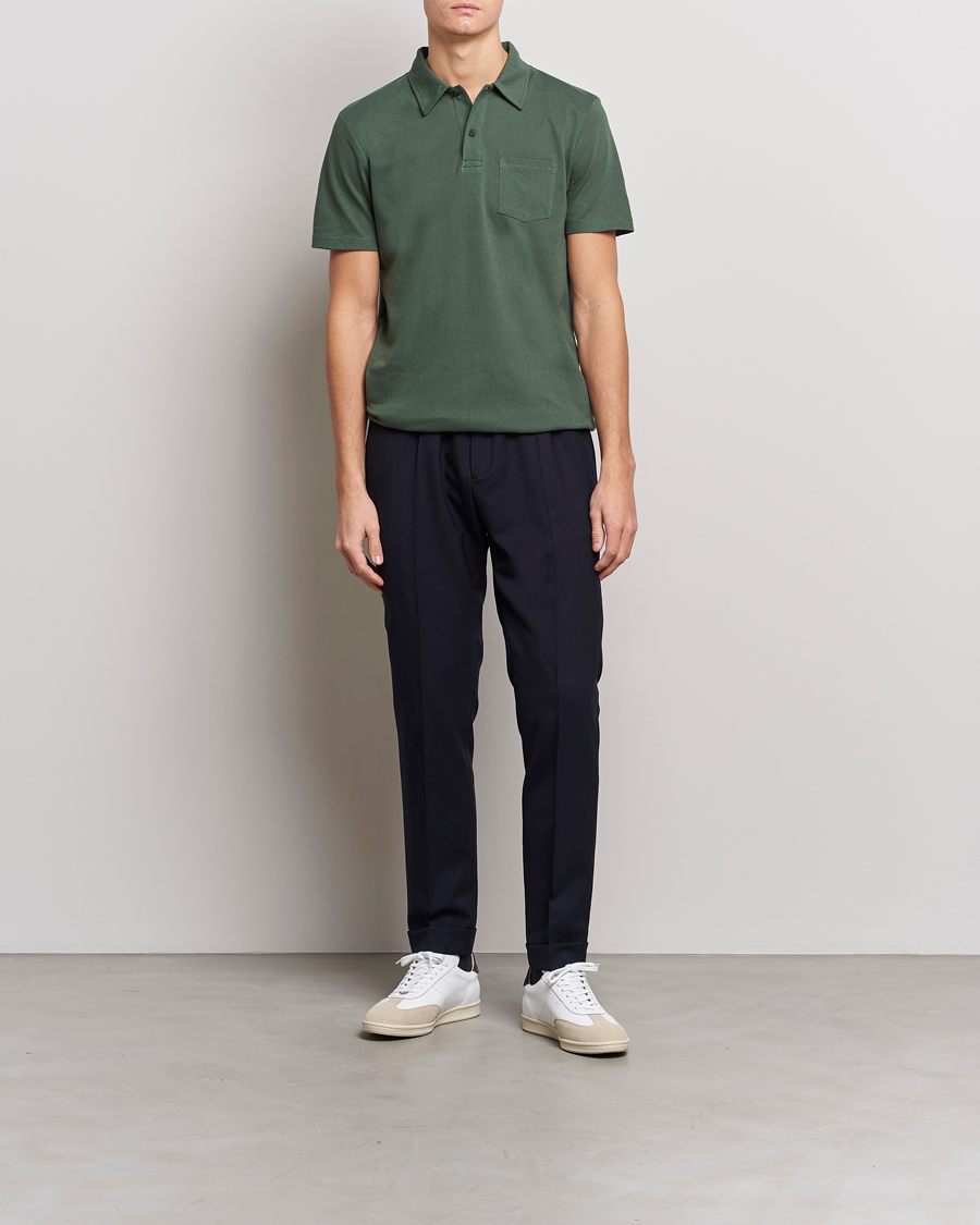 Mies | Pikeet | Sunspel | Riviera Polo Shirt Dark Green