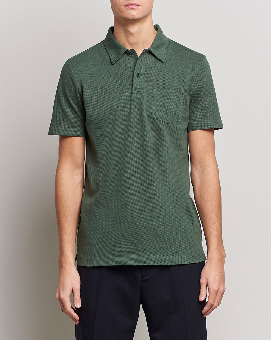 Mies | Sunspel | Sunspel | Riviera Polo Shirt Dark Green