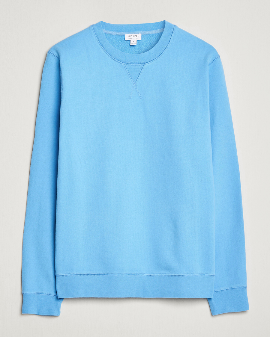 Mies | Puserot | Sunspel | Loopback Sweatshirt Ocean Blue
